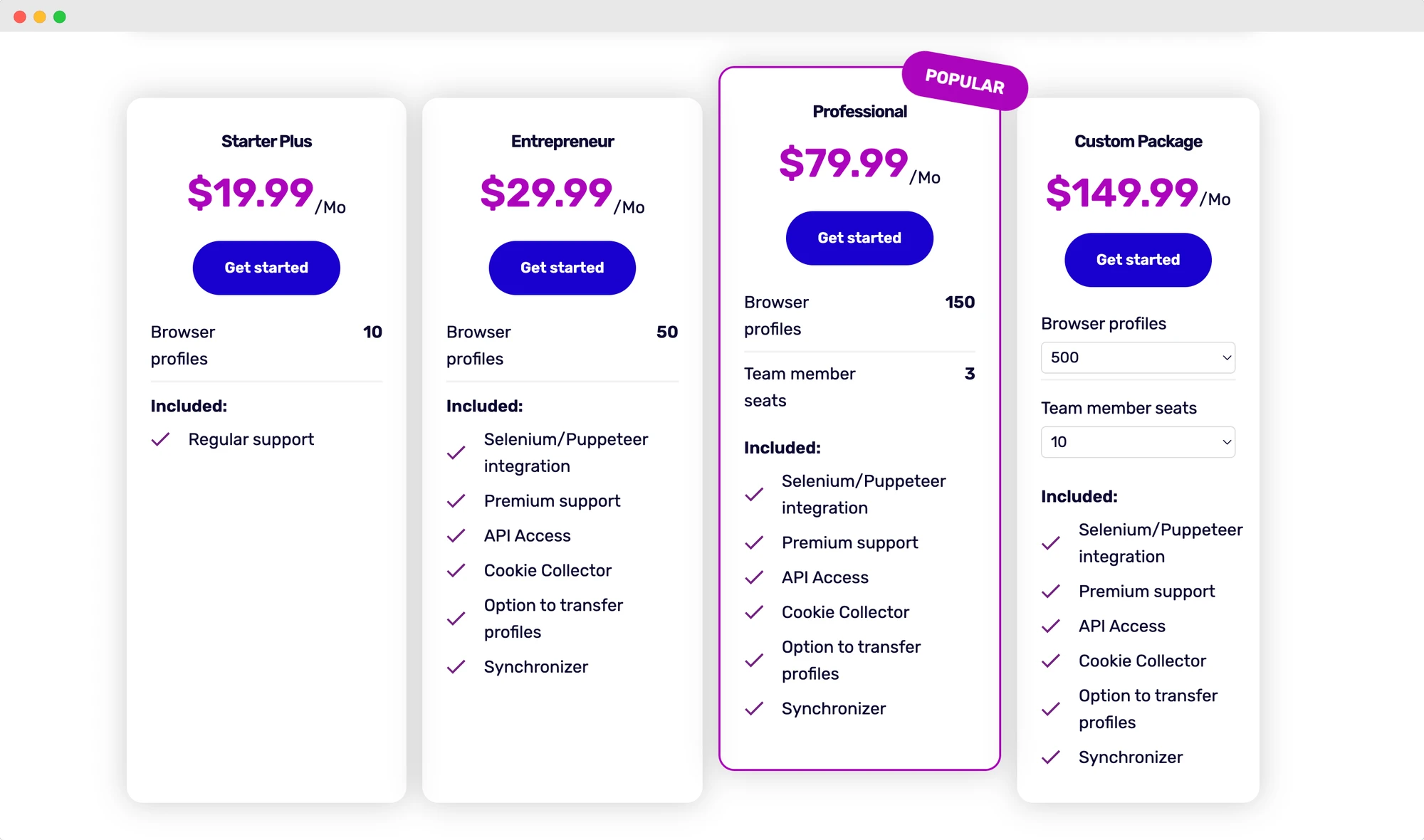 Incogniton pricing